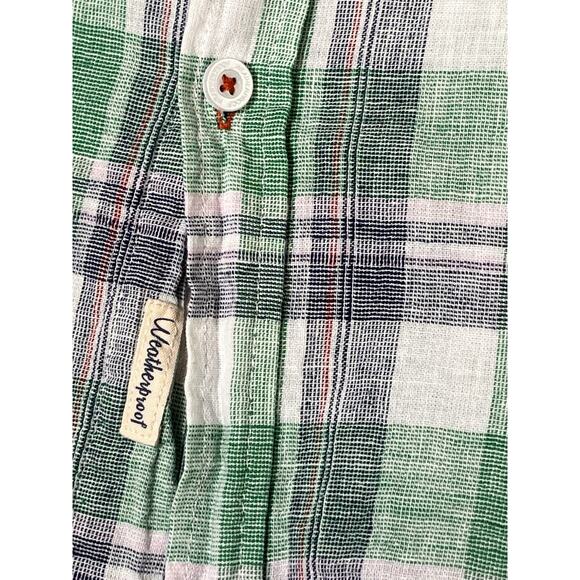 Weatherproof Vintage Men’s Washable Linen Short Sleeve Woven Shirt Green XXL - Picture 3 of 9